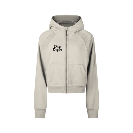 Cropped Zip-Through Hoodie